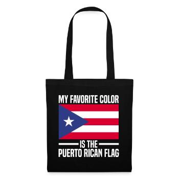 Puerto Rico Flagge | Puerto Ricaner Geschenkideen - Stoffbeutel - Schwarz - Vorne