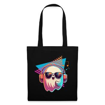 Ghost avec lunettes de soleil et casque - Sac en tissu - noir - Devant
