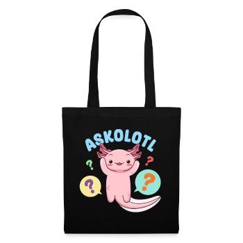 Askolotl Pun Design for Axolotl Lovers - Tote Bag - black - Front