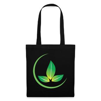 Conception d’icône de feuilles vertes pour les fiers végétaliens - Sac en tissu - noir - Devant