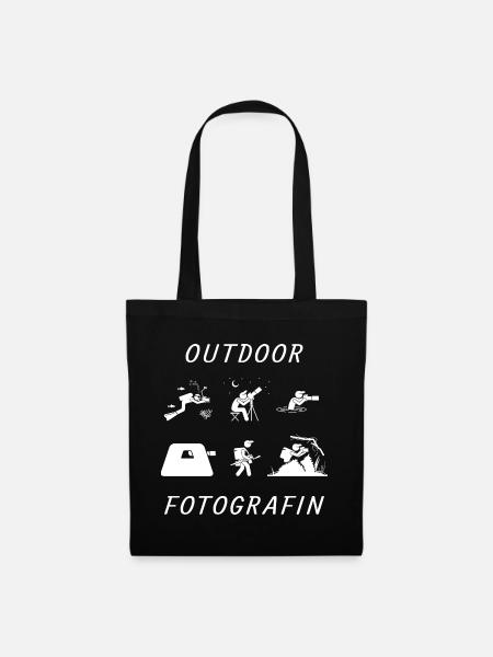 Outdoor Fotografin - Stoffbeutel - Schwarz