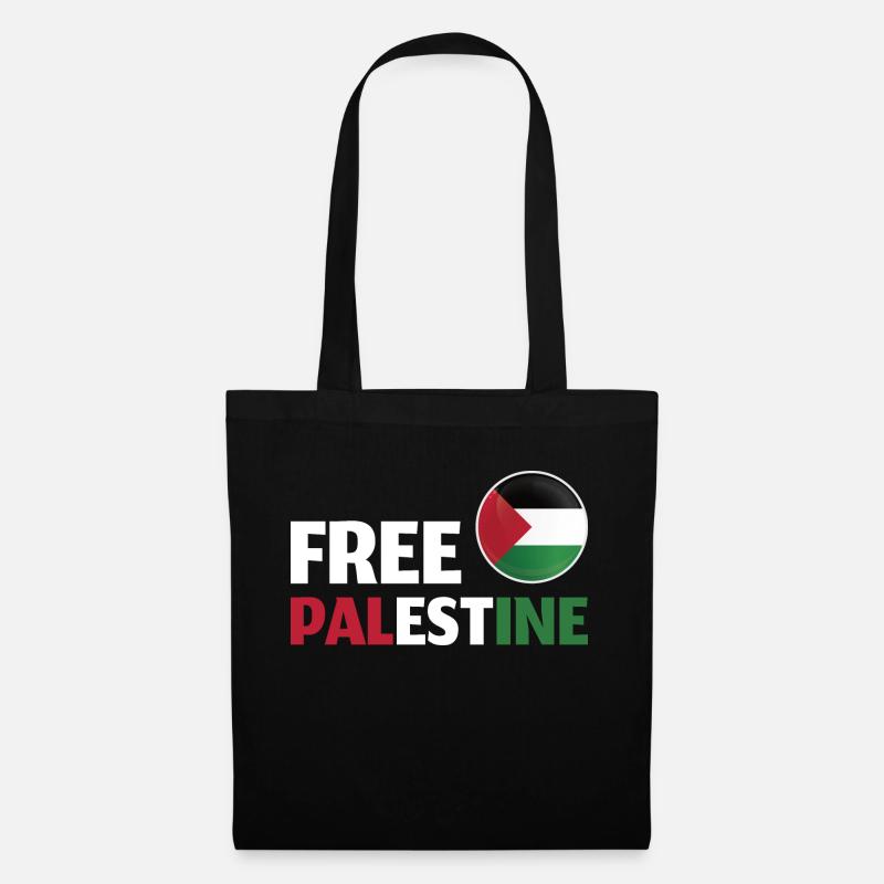 Free Palestine - Stoffbeutel - Schwarz