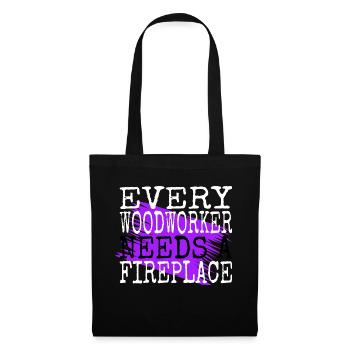 chainsaw carpenter union carpenter safety helmet - Stoffbeutel - Schwarz - Vorne