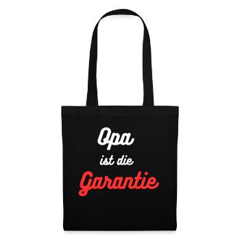 Opa ist die Garantie - Bukhari-wht-red - Stoffbeutel - Schwarz - Vorne