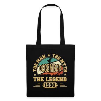 Décembre 1990 Anniversaire Décembre 1990 Cadeau - Sac en tissu - noir - Devant