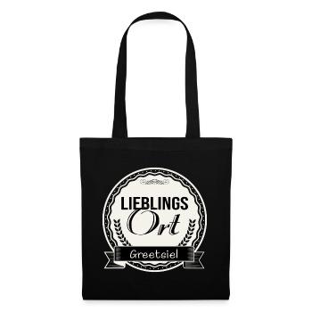 Lieblingsort Greetsiel - Stoffbeutel - Schwarz - Vorne
