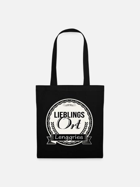 Lieblingsort Lenggries - Stoffbeutel - Schwarz