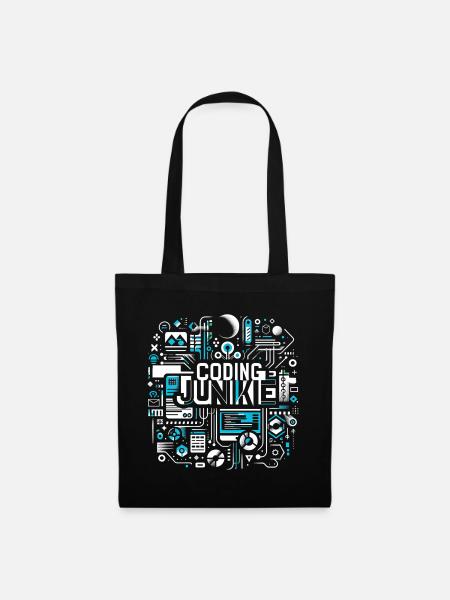 Coding Junkie 16 - Stoffbeutel - Schwarz