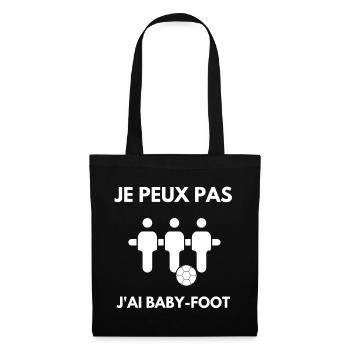 I can't I have foosball table - Tote Bag - black - Front