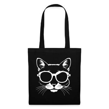 Funny Cat with Sunglasses Kitten Sunglas Cats - Tote Bag - black - Front