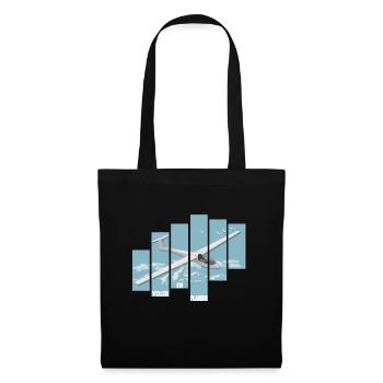 VOLER EN PLANEUR - Sac en tissu - noir - Devant