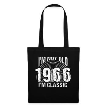 Vintage 1966 Retro 58 Years Old - I'm Not Old, - Tote Bag - black - Front