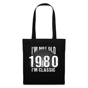 Je ne suis pas vieux, je suis classique, Vintage 1980 rétro 44 - Sac en tissu - noir - Devant