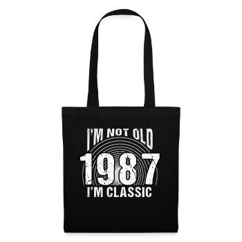 Vintage 1987 Retro 37 Years Old - I'm Not Old, - Tote Bag - black - Front