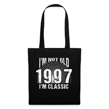 Vintage 1997 rétro 27 ans - je ne suis pas vieux, - Sac en tissu - noir - Devant