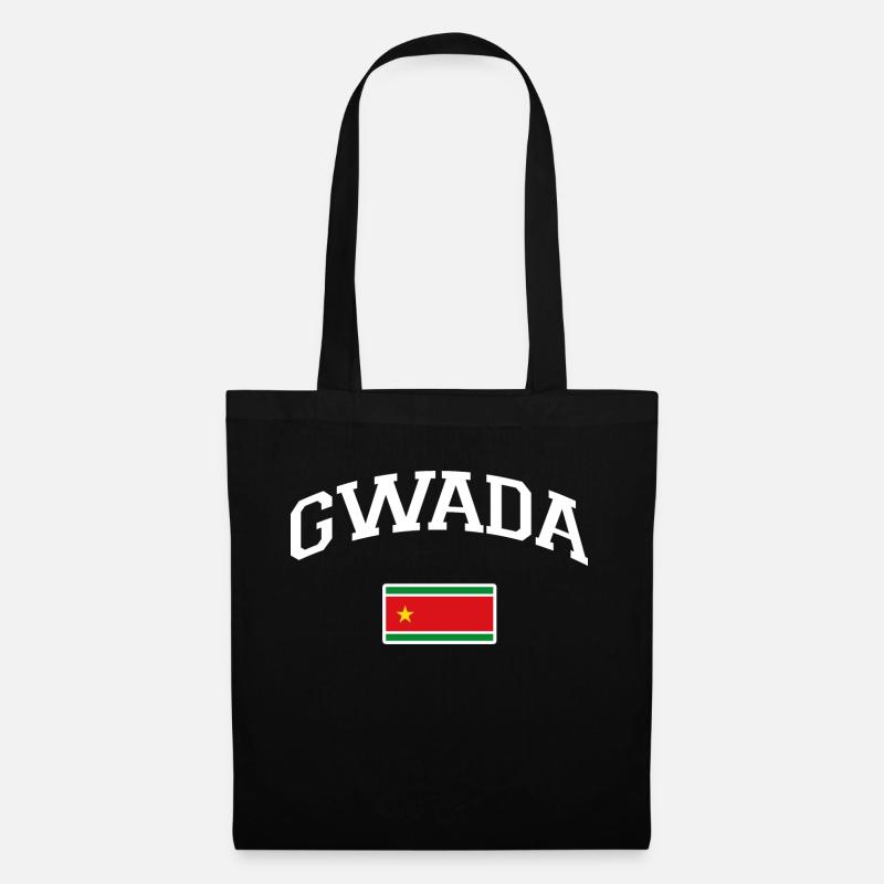 Flagge von Guadeloupe - Gwada - 971 - Kreyol Sat - Stoffbeutel - Schwarz