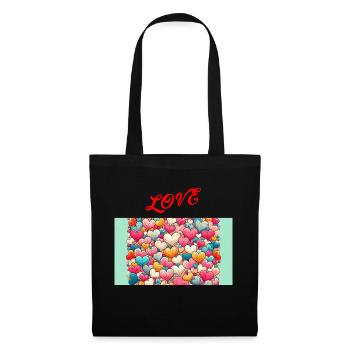 Love - Sac en tissu - noir - Devant