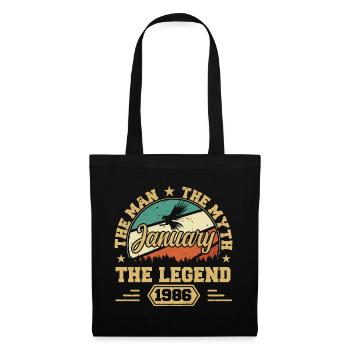 Les légendes sont nées en janvier 1986 - Sac en tissu - noir - Devant