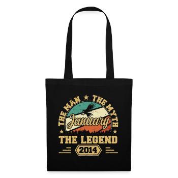 Les légendes sont nées en janvier 2014 - Sac en tissu - noir - Devant