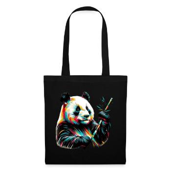 Panda - Stoffbeutel - Schwarz - Vorne