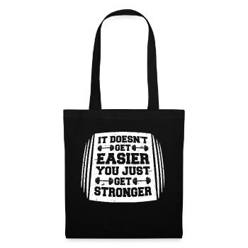 It Doesn't Get Easier You Just Get Stronger Gym - Tote Bag - black - Front