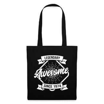 Vintage 1974 Birthday Legend - Tote Bag - black - Front
