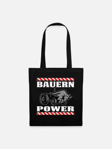 Bauern Power - Stoffbeutel - Schwarz