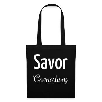 Favoriser les connexions Citations de connexion - Sac en tissu - noir - Devant