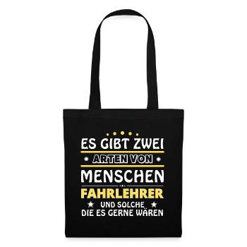 Cadeau moniteur d’auto-école - Deux types de... Concevoir - Sac en tissu - noir - Devant