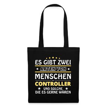 Controller Geschenk - zwei Arten von... Design - Stoffbeutel - Schwarz - Vorne