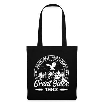 Millésime 1983 Cadeau D'anniversaire Vintage 1983 - Sac en tissu - noir - Devant