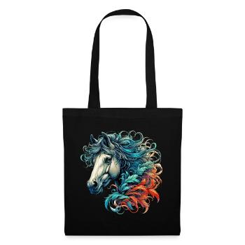 Cheval - Sac en tissu - noir - Devant