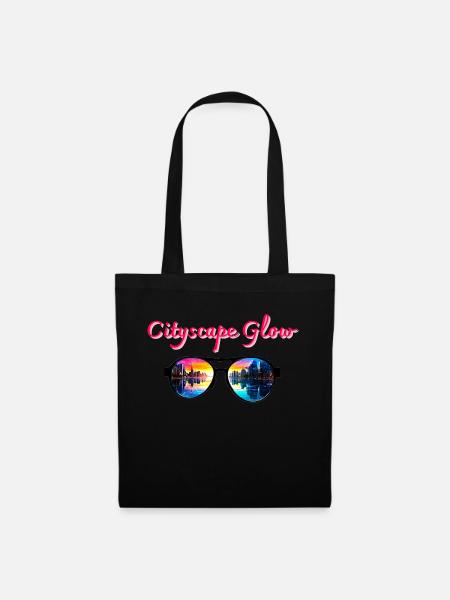 Cityscape Glow, Sonnenbrille - Stoffbeutel - Schwarz
