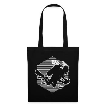 Taucher Diving Plongeur Scuba Tauchen Tauchen - Sac en tissu - noir - Devant