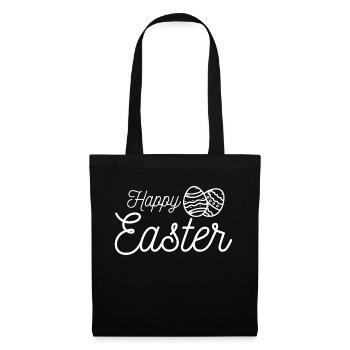 Joyeuse Pâques / Cadeau fête de Pâques - Sac en tissu - noir - Devant