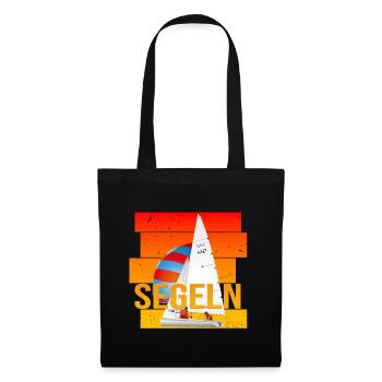 Segeln - Segelsport - Stoffbeutel - Schwarz - Vorne