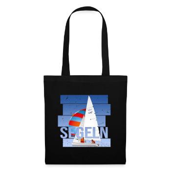 Segeln- Segelsport - Stoffbeutel - Schwarz - Vorne