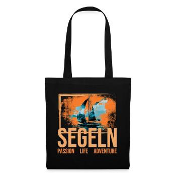 Passion - Life - Adventure - Segeln - Stoffbeutel - Schwarz - Vorne