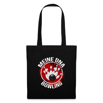 Meine DNA - Bowling - Stoffbeutel - Schwarz - Vorne