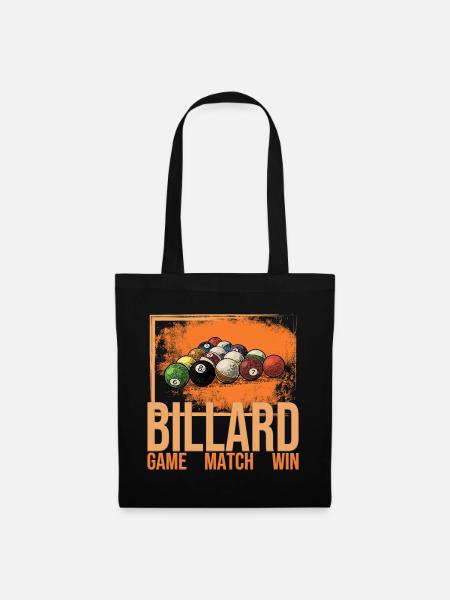 Game - Match - Win - Billard - Stoffbeutel - Schwarz