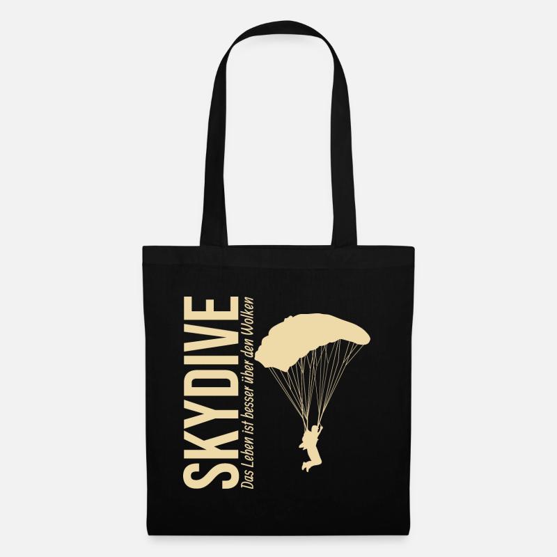 Skydive - Das Leben ist besser über den Wolken - Stoffbeutel - Schwarz