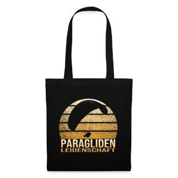 Paragliden Leidenschaft - Stoffbeutel - Schwarz - Vorne