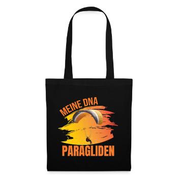 Meine DNA - Paragliden - Stoffbeutel - Schwarz - Vorne