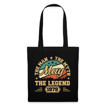 Mai 1979 - Cadeau d’anniversaire né en mai 1979 - Sac en tissu - noir - Devant