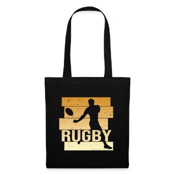Rugby - Stoffbeutel - Schwarz - Vorne