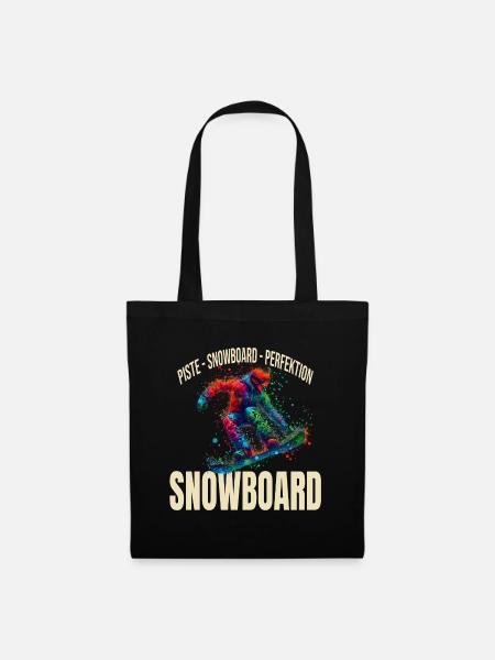 Piste - Snowboard - Perfektion - Stoffbeutel - Schwarz