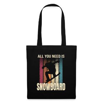 All you need is Snowboard - Stoffbeutel - Schwarz - Vorne