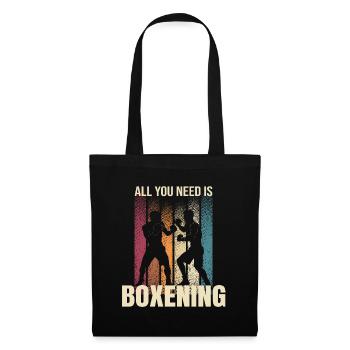 All you Need is Boxing - Stoffbeutel - Schwarz - Vorne