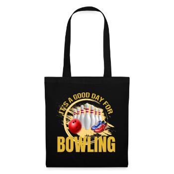 It s a good day for Bowling - Stoffbeutel - Schwarz - Vorne