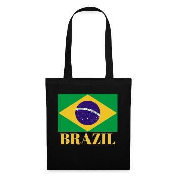 Vintage C’est dans mon ADN Brésil Drapeau BRÉSILIEN BRÉSIL - Sac en tissu - noir - Devant